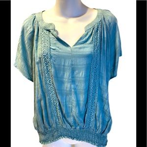 Heart Soul Teal top V-neck